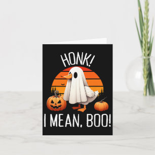 Funny Ghost Goose Honk I Gemein Boo Karte