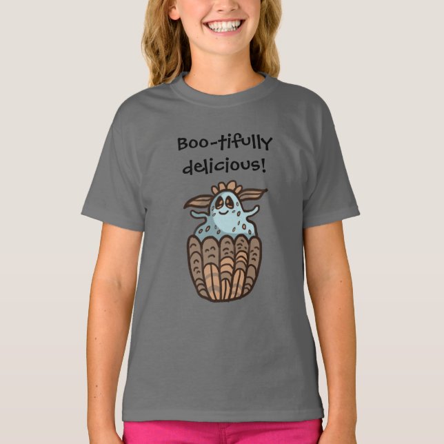 Funny Ghost Halloween T - Shirt (Vorderseite)