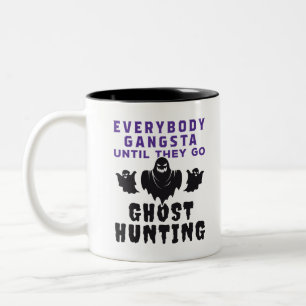 Funny Ghost Hunter Paranormal Investigator Zweifarbige Tasse