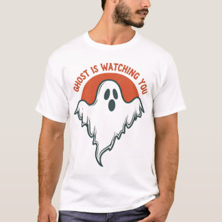 Funny Ghost Is Watching You Halloween Spooky T-Shirt