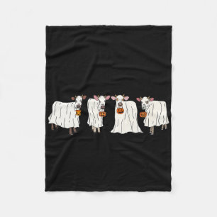 Funny Ghost Kühe Halloween Tiere Kuh Lover Spook Fleecedecke
