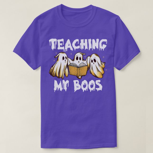 Funny Ghost lehrt meine Boos Halloween Lehrer Cos T-Shirt (Design vorne)