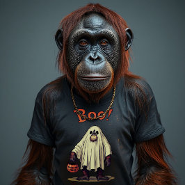 funny ghost orangutan:A Spooky laugh adventure! T-Shirt