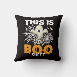 Funny Ghost Puff Dies ist ein Bootschild Kissen