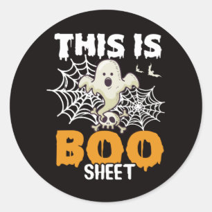 Funny Ghost Puff Dies ist ein Bootschild Runder Aufkleber