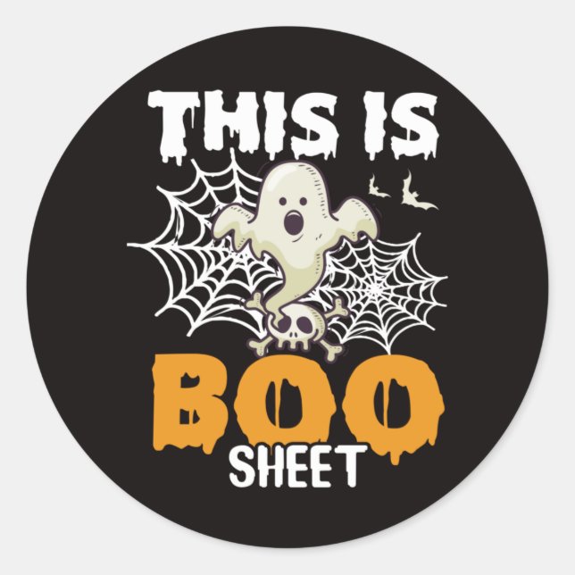 Funny Ghost Puff Dies ist ein Bootschild Runder Aufkleber (Vorderseite)
