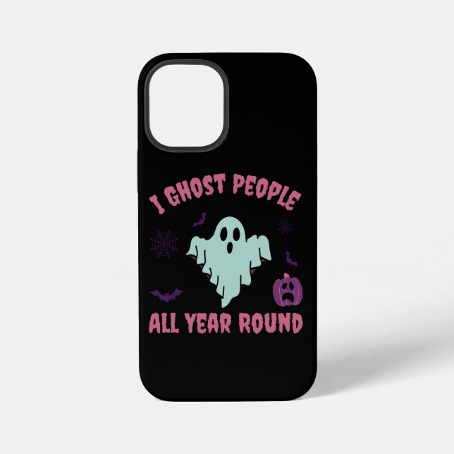 Funny Ghost Quote Halloween iPhone 12 Mini Hülle (Rückseite)