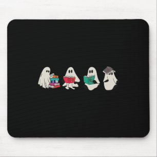 Funny Ghost Reading Bücher Niedliche Spooky Hallow Mousepad