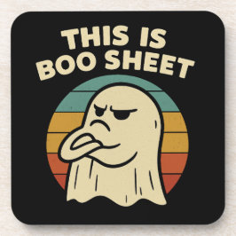 Funny Ghost "This Is Boo Sheet" Retro Halloween Getränkeuntersetzer
