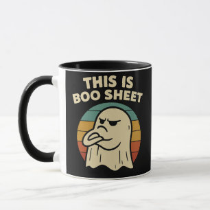 Funny Ghost "This Is Boo Sheet" Retro Halloween Tasse