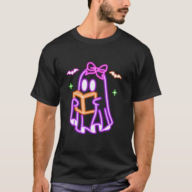 Funny Ghost Trendy Spooky Lehrer Trick oder lehren T-Shirt (Vorderseite)