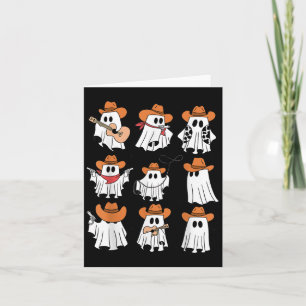 Funny Ghost Western Halloween Howdy Rodeo Niedlich Karte