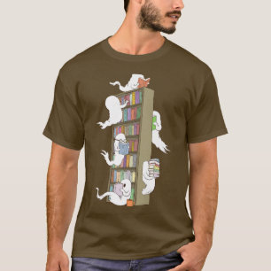 Funny Ghosts bucht Spuk Bibliothekskaffee Hallowee T-Shirt