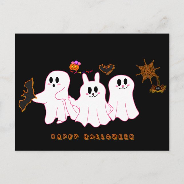 Funny Ghosts, die nach einer Postkarte für Bilder  (Vorderseite)