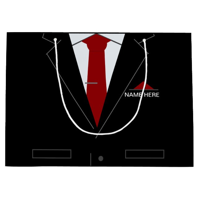 Funny Gift Bag mit Individuelle Name und Business  Große Geschenktüte (Vorderseite)