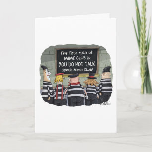 "Funny gift for mime lover" Karte