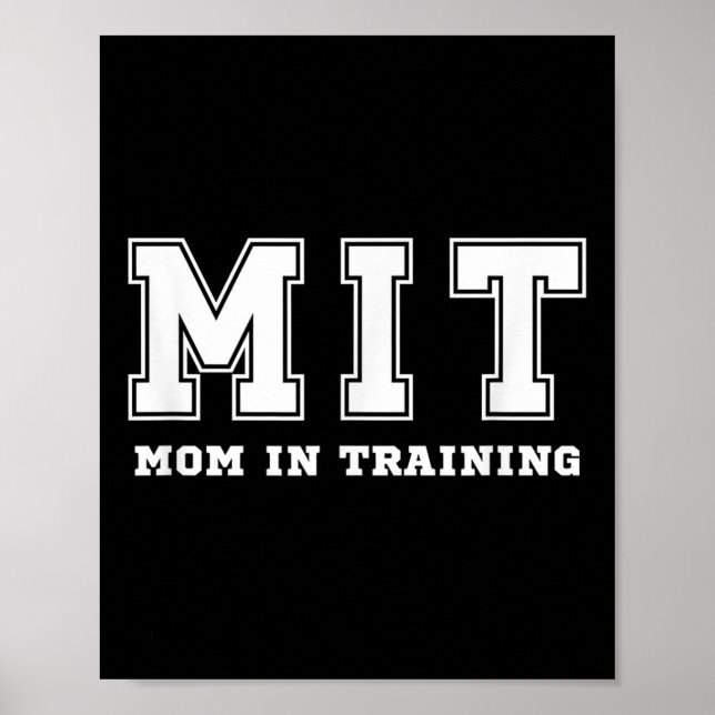 Funny Gift For New Mom In Training Expecting Pregn Poster (Vorne)