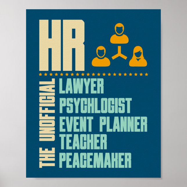 Funny Gift für HR Person | Geschenkidee für Person Poster (Vorne)