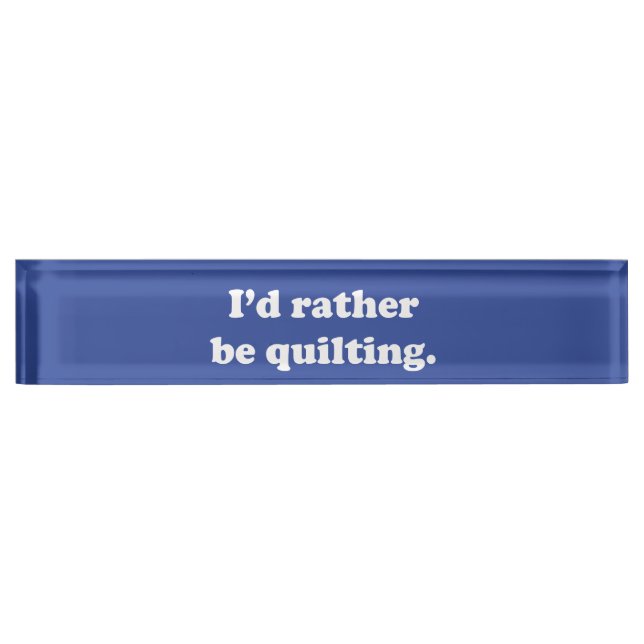 Funny Gift für Quilters Quilters Quilting Spaß Namensplakette (Vorderseite)