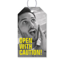 Funny Gift-Tag mit Schwarz-Weiß-Foto
