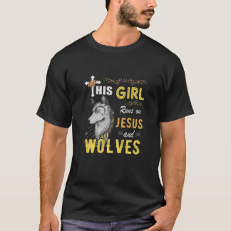 Funny Gift Wasserfarbenmädchen Lauf auf Jesus und  T-Shirt
