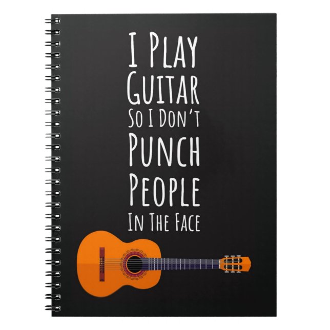 Funny Gifts For A Beginner Guitar Player Guitarist Notizblock (Vorderseite)