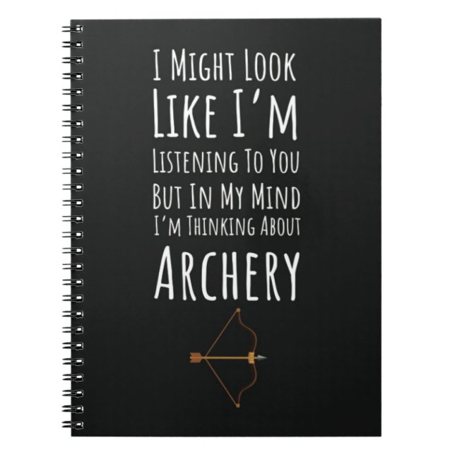 Funny Gifts For Archery Hunter Bow Arrow Sport Notizblock (Vorderseite)