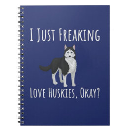 Funny Gifts For Husky Lovers Siberian Dog Women Notizblock