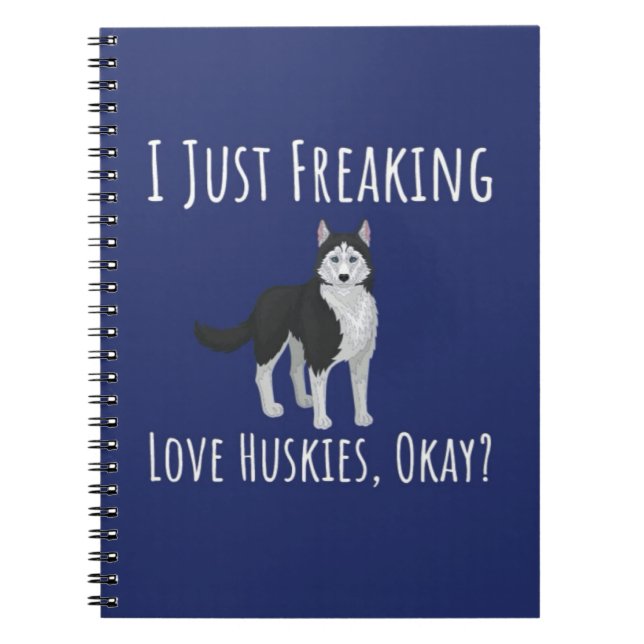 Funny Gifts For Husky Lovers Siberian Dog Women Notizblock (Vorderseite)