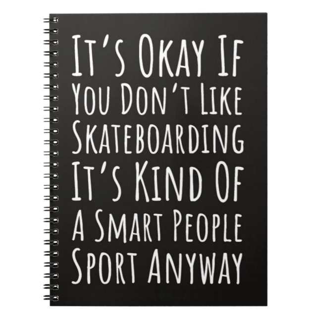 Funny Gifts For Skateboarders Skater Skateboarding Notizblock (Vorderseite)