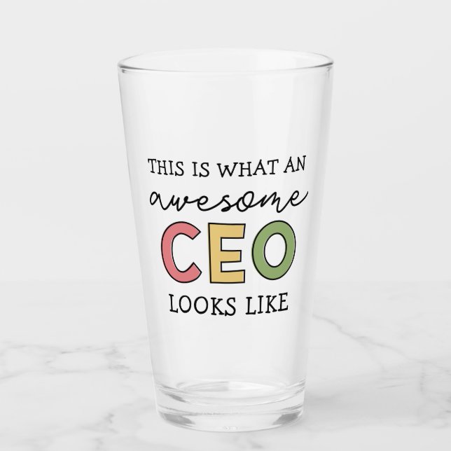 Funny Gifts für CEO | Phantastischer CEO Boss Gesc Glas (Vorderseite)