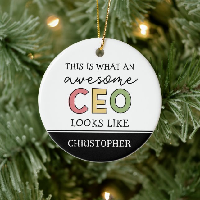Funny Gifts für CEO | Phantastischer CEO Boss Gesc Keramik Ornament (Baum)
