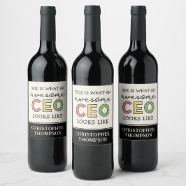Funny Gifts für CEO | Phantastischer CEO Boss Gesc Weinetikett