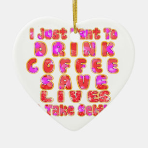 Funny Gifts für Kaffeeliebhaber Keramik Ornament