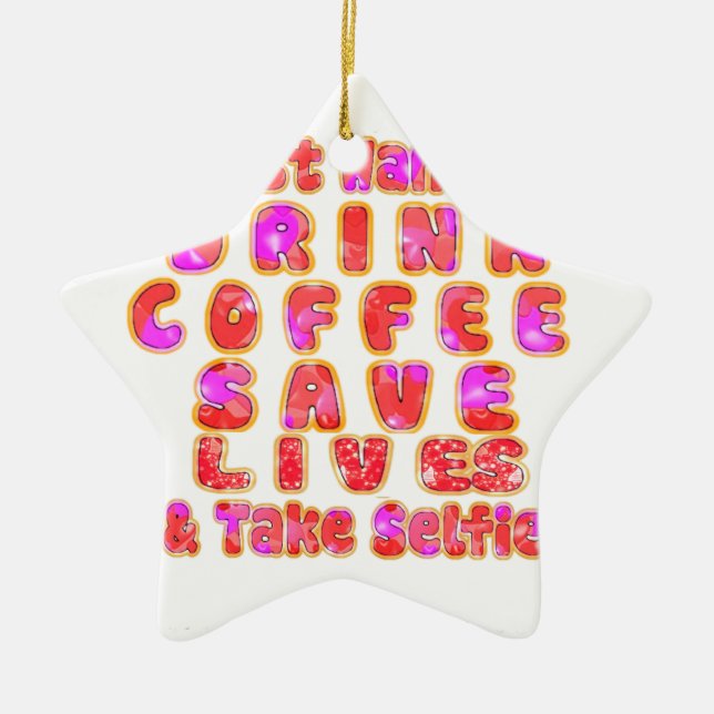 Funny Gifts für Kaffeeliebhaber Keramikornament (Vorne)