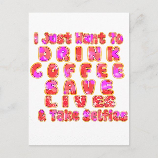 Funny Gifts für Kaffeeliebhaber Postkarte (Vorderseite)