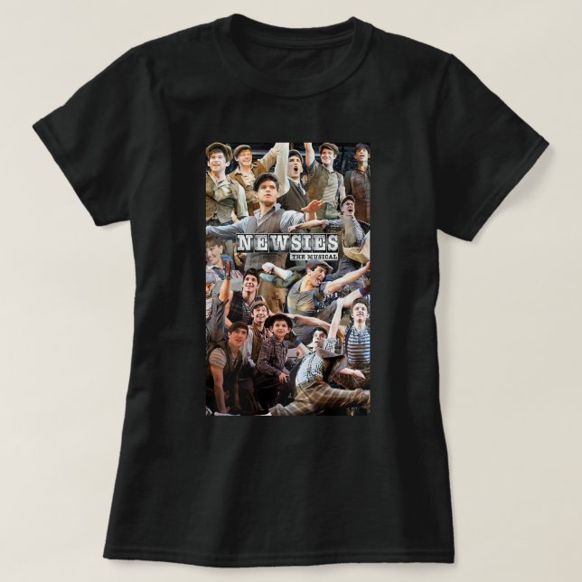 Funny Gifts Newsies Broadway Musical Collage T-Shirt (Design vorne)