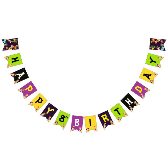 Funny Gigant Long Yellow Banana trägt Sommer Sung Wimpelkette (Alle)