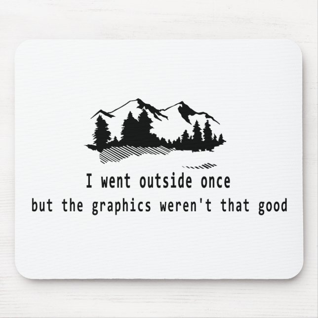 Funny ging einmal draußen, Grafikcomputer Gaming Mousepad (Vorne)