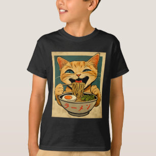 Funny Ginger Cat Ramen Japanisch Kawaii Anime Cat T-Shirt