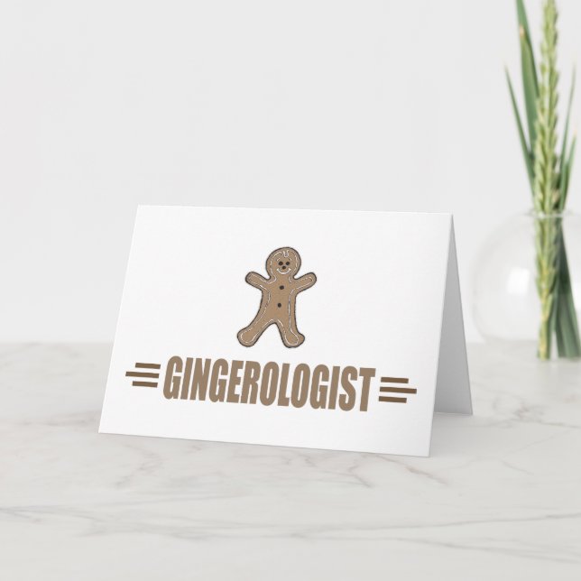 Funny Gingerbread Feiertagskarte (Vorderseite)