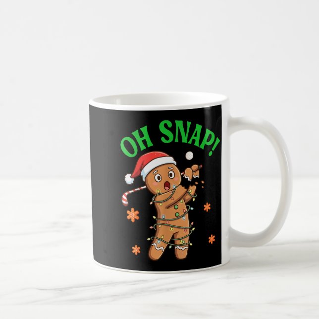 Funny Gingerbread Golf Christmas Cookie Oh Snap Sa Kaffeetasse (Rechts)