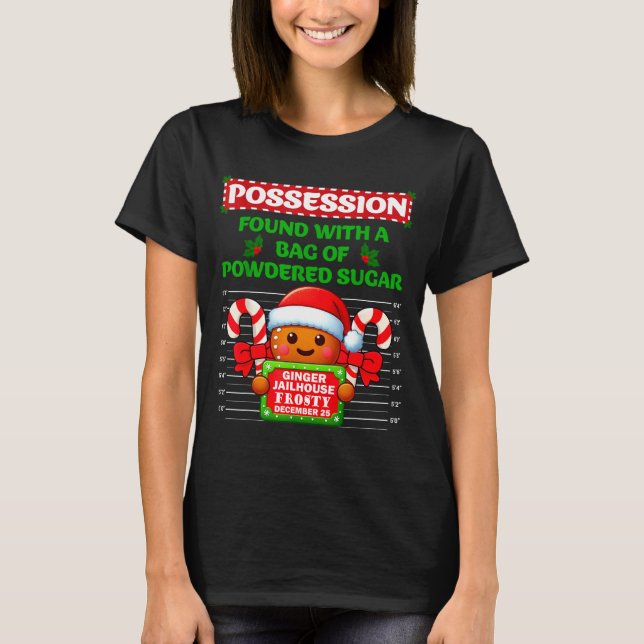 Funny Gingerbread Inmate Christmas Matching Family T-Shirt (Vorderseite)
