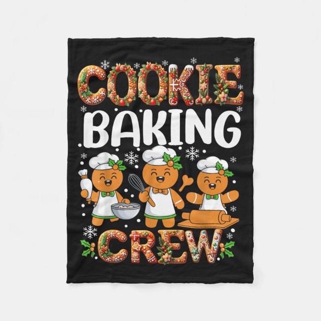Funny Gingerbread Lovers Cookie Baking Crew Christ Fleecedecke (Vorderseite)