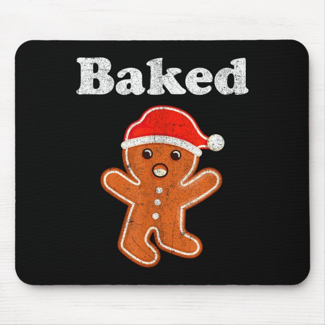 Funny Gingerbread Man Baked Cookie Baking Adult Ch Mousepad (Vorne)