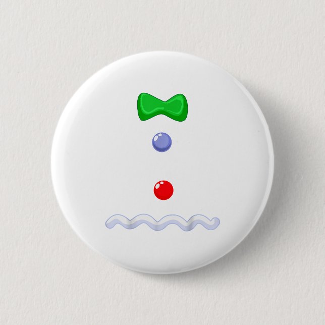 Funny Gingerbread Man Christmas Costume  Button (Vorderseite)
