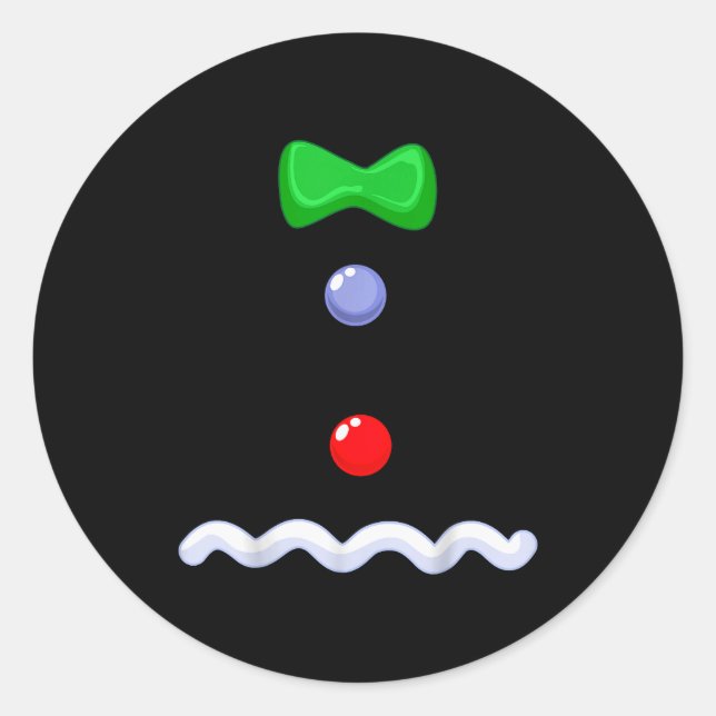 Funny Gingerbread Man Christmas Costume  Runder Aufkleber (Vorderseite)