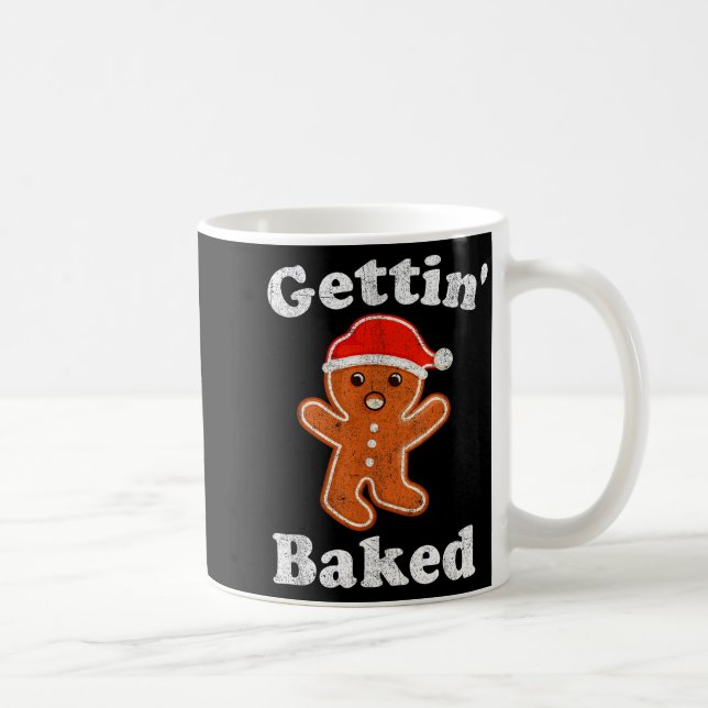 Funny Gingerbread Man Gettin Baked Cookie Baking C Kaffeetasse (Rechts)