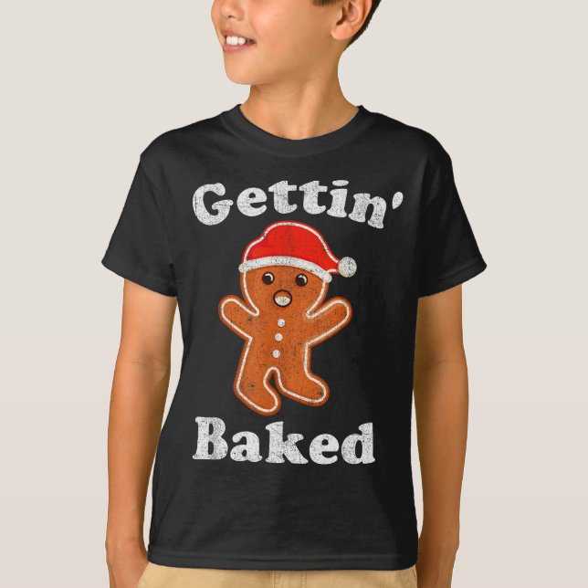 Funny Gingerbread Man Gettin Baked Cookie Baking C T-Shirt (Vorderseite)