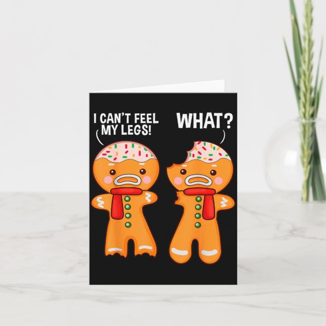 Funny Gingerbread Man Ginger Bread Men Christmas X Karte (Vorderseite)